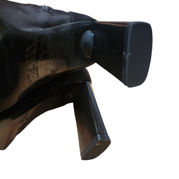 Zara FABRIC HIGH-HEEL ANKLE BOOTS Black Size 5 - Picture 7 of 11